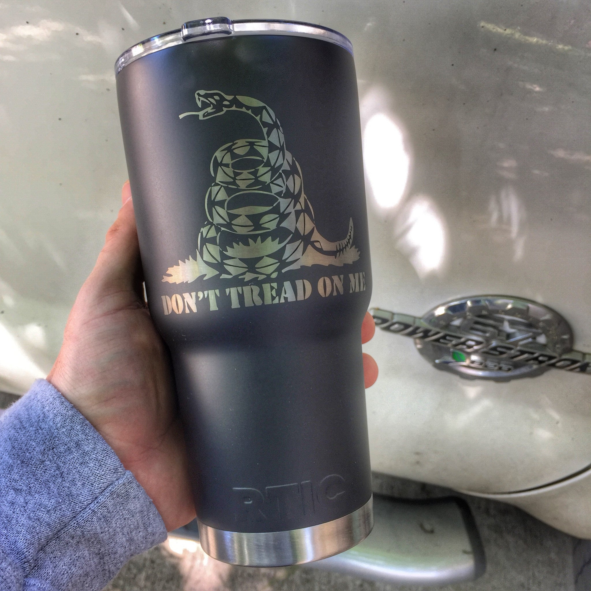 Powder Coated/Laser Engraved RTIC Tumblers