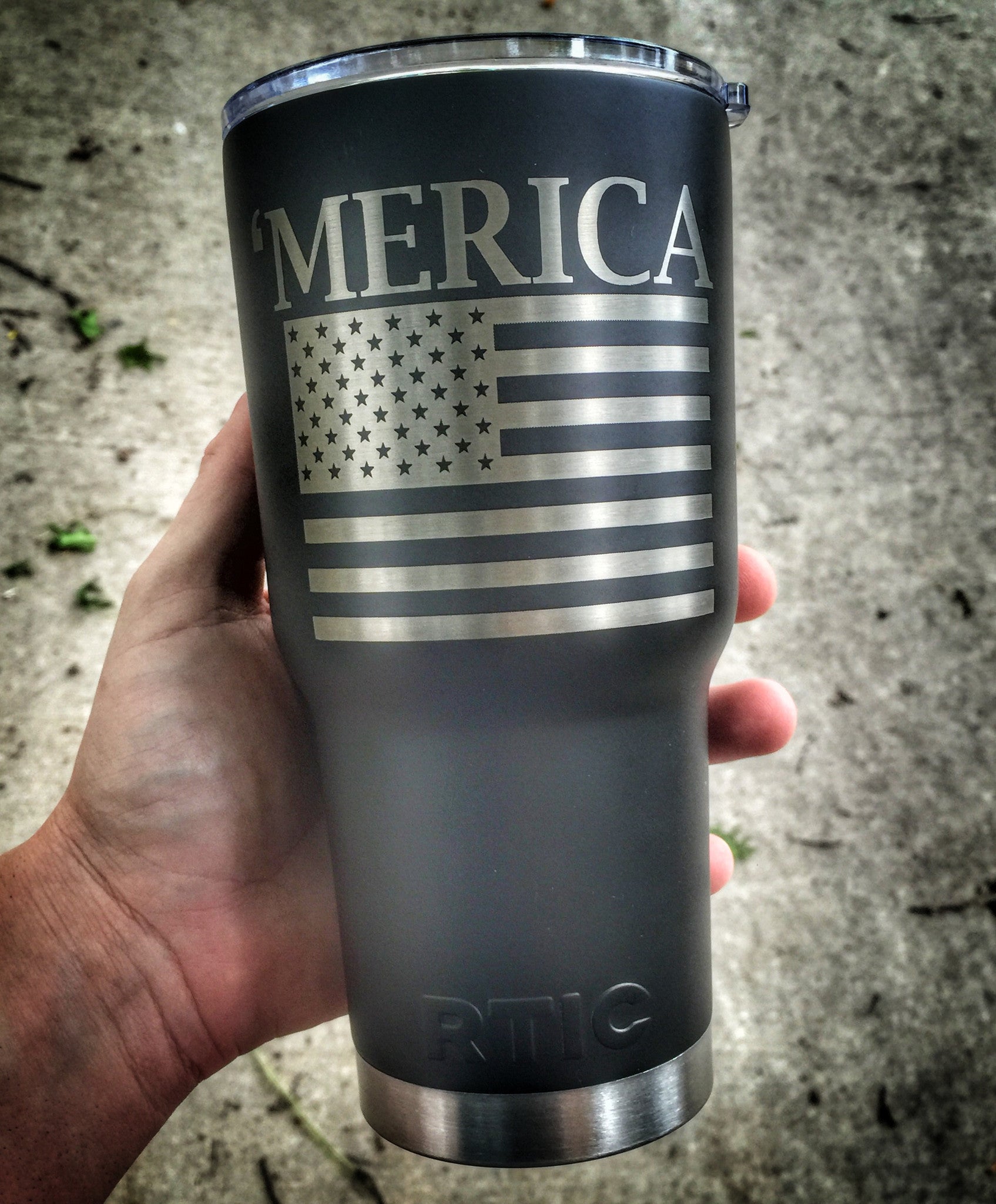 Powder Coated/Laser Engraved RTIC Tumblers