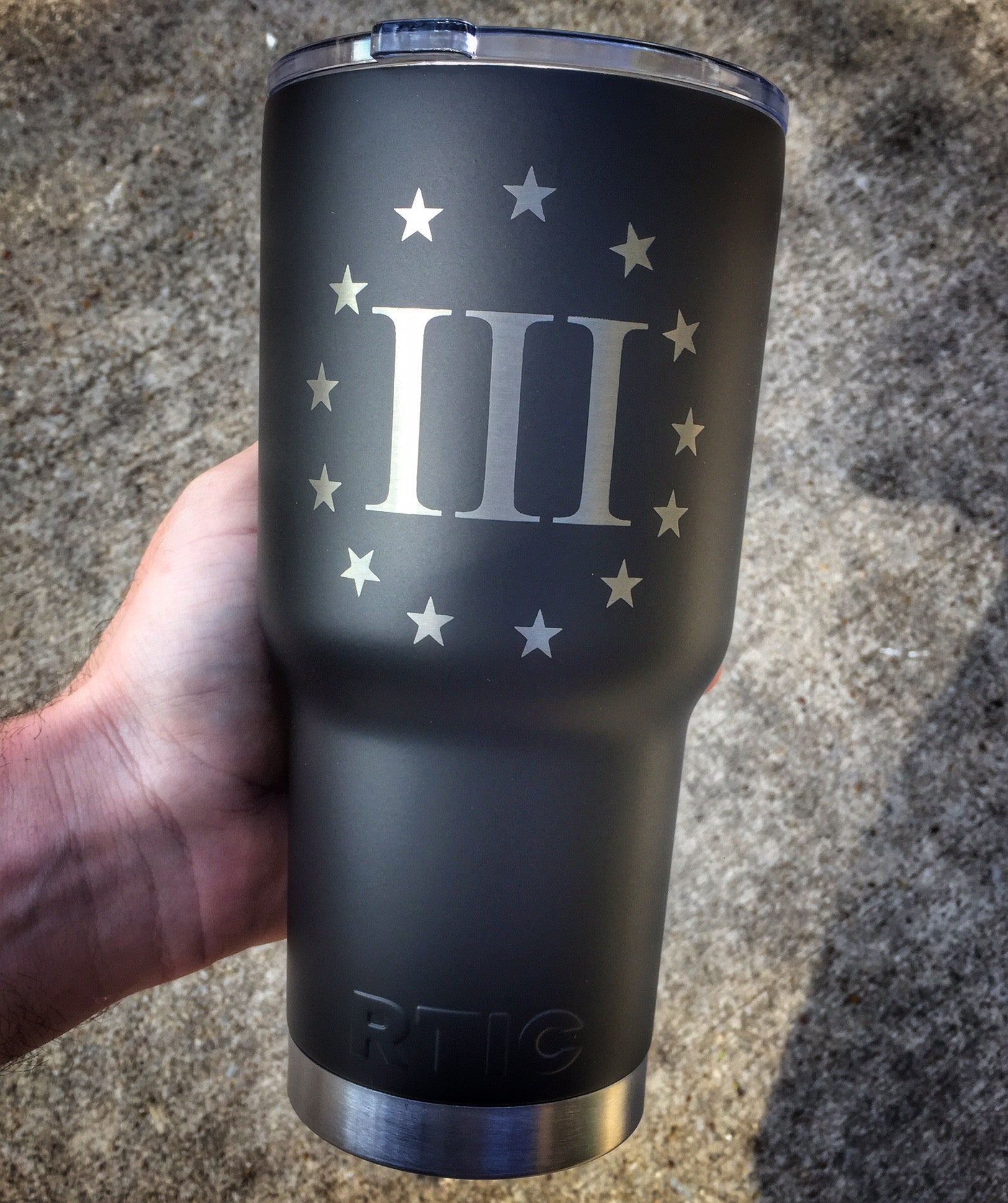 Powder Coated/Laser Engraved RTIC Tumblers